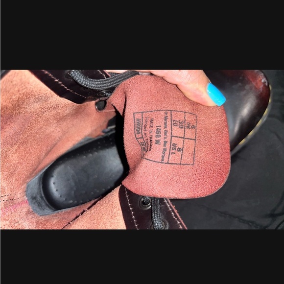 Dr. Martens Burgundy Leather Boots - Picture 4 of 4